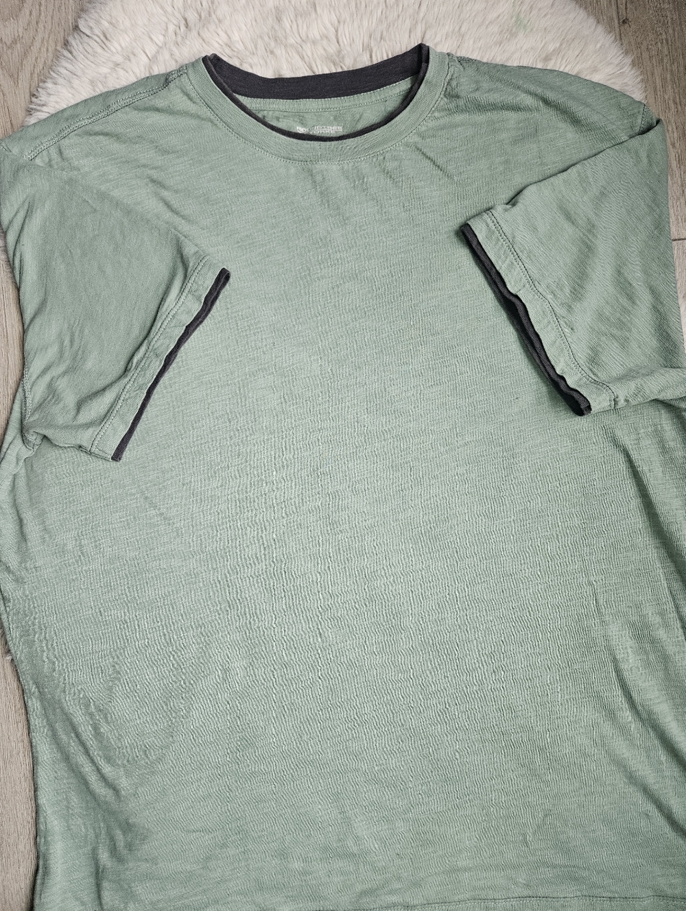 Roundtree & Yorke Soft Washed Green Cotton Short Sleeve Tee Size L🔥